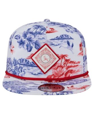 Men's White St. Louis Cardinals Printed Island Golfer Snapback Hat