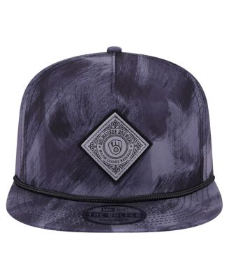 Men's Navy Milwaukee Brewers Printed Golfer Snapback Hat