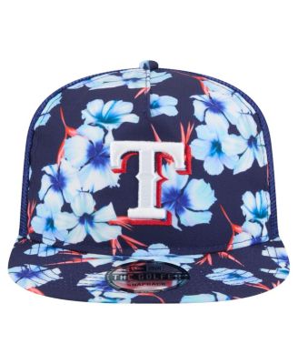 Men's Royal Texas Rangers Adventure Pattern Golfer Trucker Snapback Hat