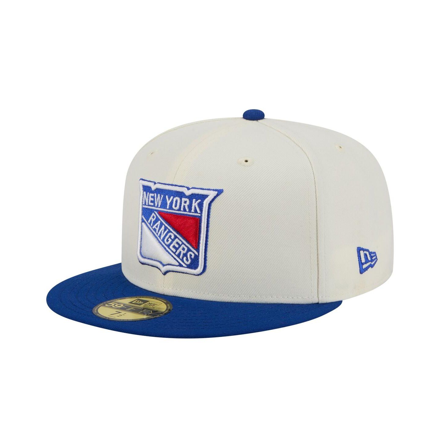 Мужская кепка New Era White New York Rangers Chrome Two-Toned 59FIFTY Fitted Hat — фото 1