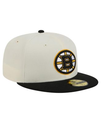 Men's White Boston Bruins Chrome Two-Toned 59FIFTY Fitted Hat