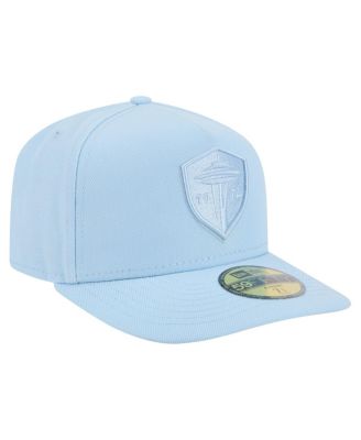 Men's Light Blue Seattle Sounders FC Color Pack A-Frame 59FIFTY Fitted Hat