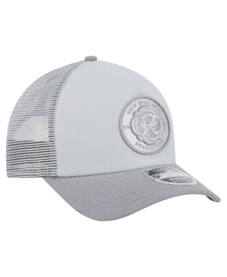 Men's Gray New England Revolution Color Pack 9FORTY A-Frame Adjustable Trucker Hat