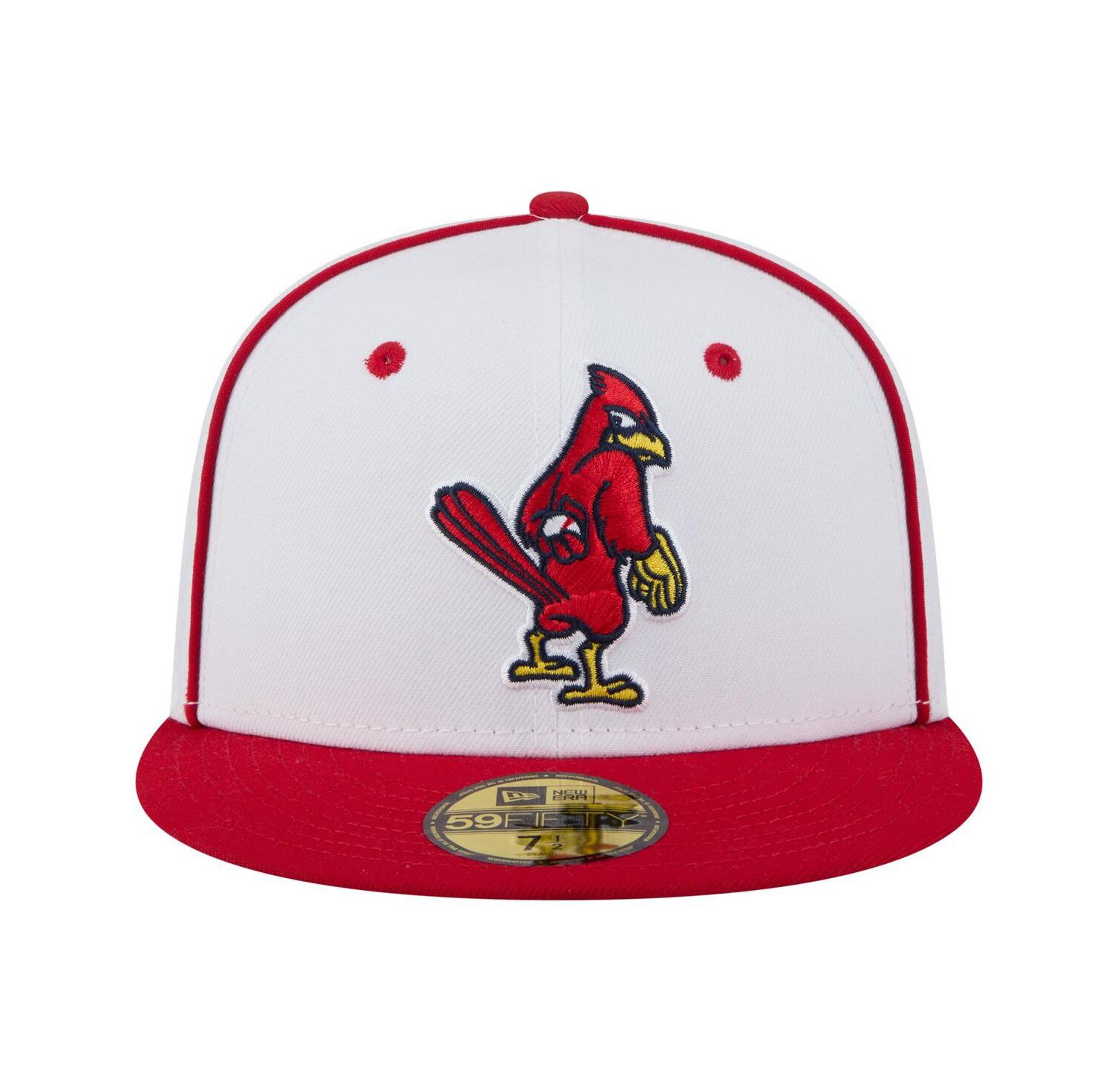 Men's White/Red Memphis Redbirds Authentic Collection 59FIFTY Fitted Hat