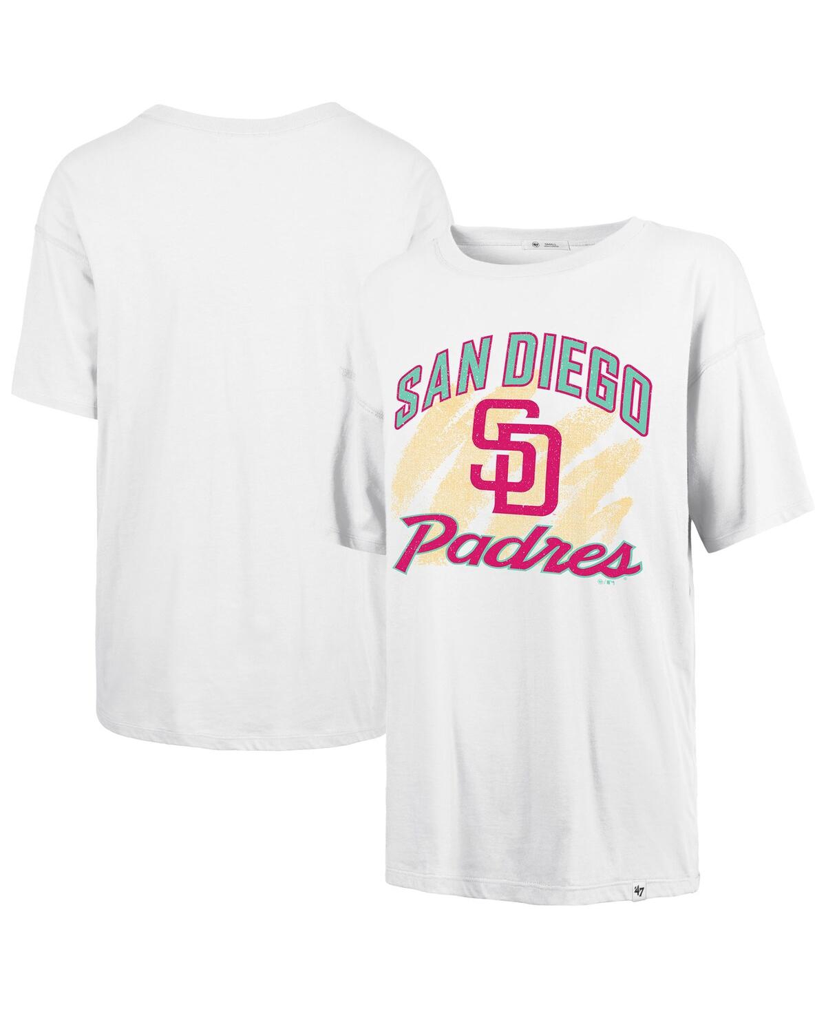 Women's White San Diego Padres City Connect Sadie Distressed T-Shirt - White