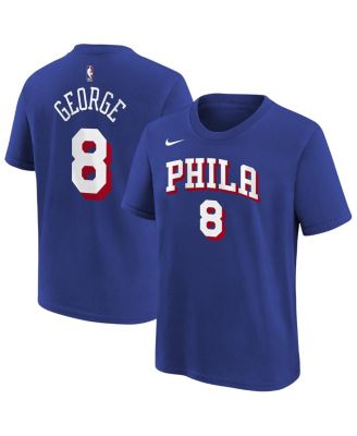 Nike - Big Boys and Girls Paul George Royal Philadelphia 76ers Icon Name Number T-Shirt
