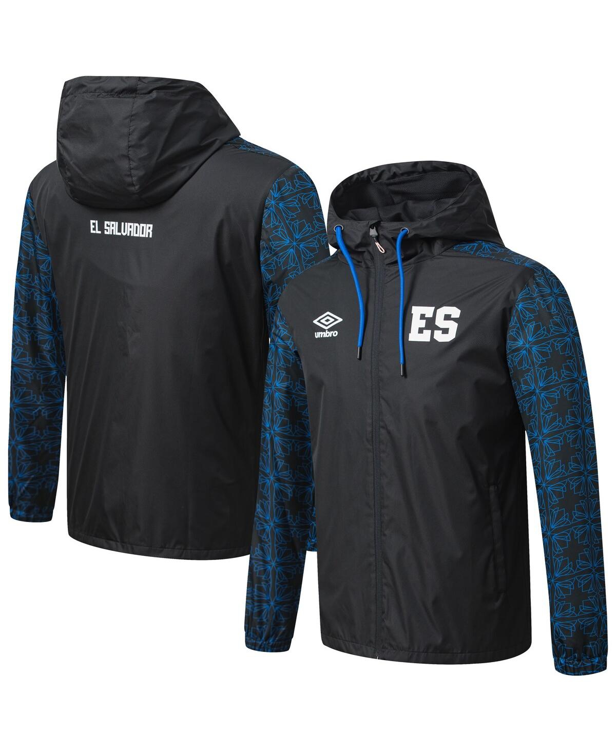 Men's Black El Salvador National Team Full-Zip Hooded Rain Jacket - Black