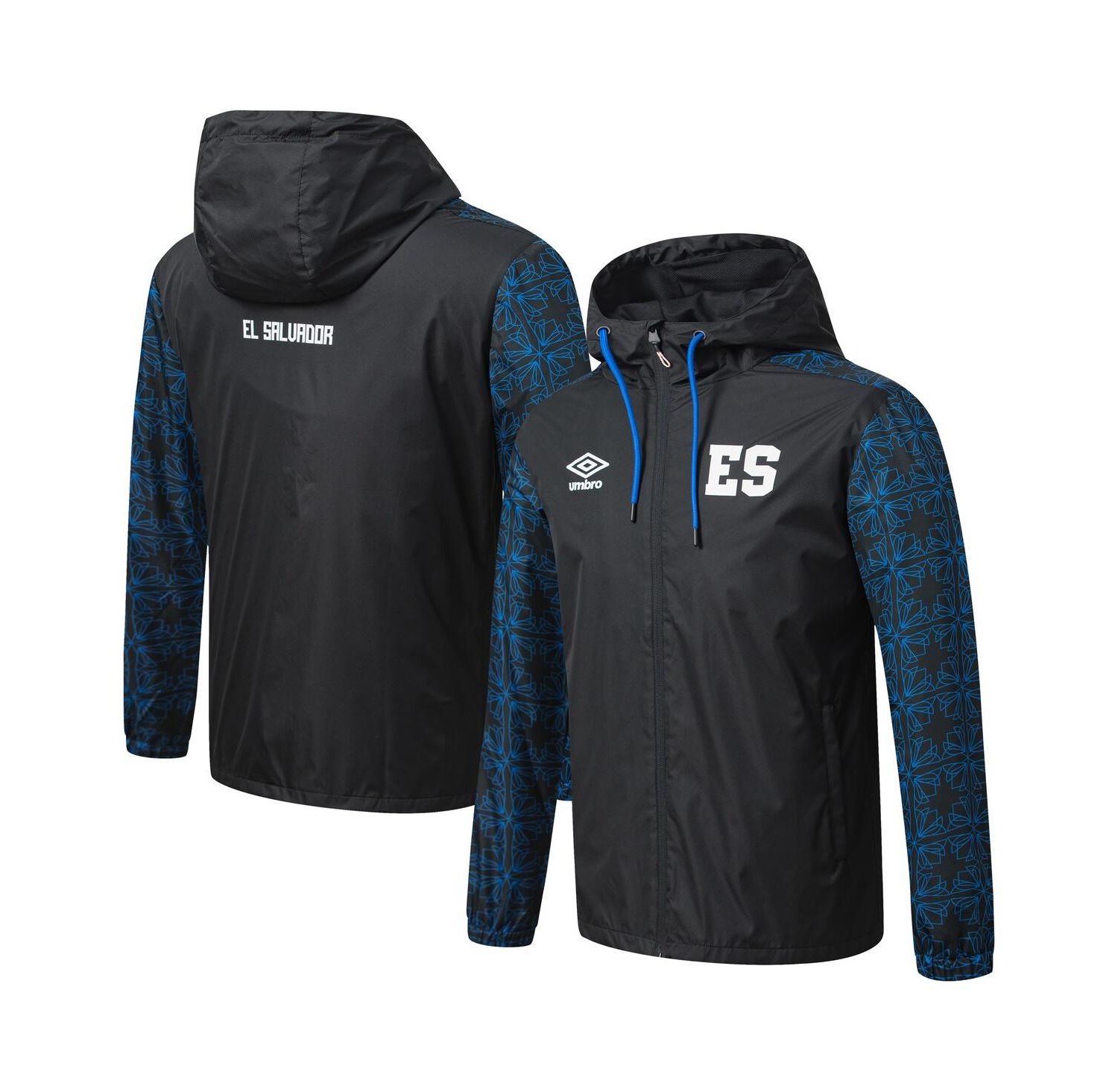 Men's Black El Salvador National Team Full-Zip Hooded Rain Jacket