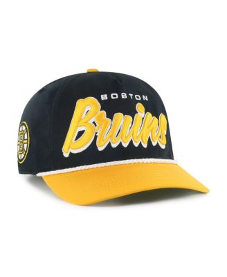 '47 Brand - Men's Black/Gold Boston Bruins Dropshadow Rope Hitch Adjustable Hat