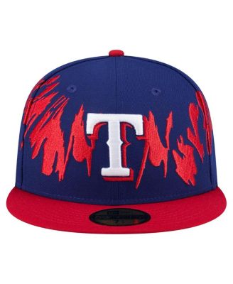 Men's Royal/Red Texas Rangers Retro Pattern 59FIFTY Fitted Hat