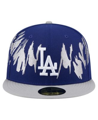 Men's Navy/Gray Los Angeles Dodgers Retro Pattern 59FIFTY Fitted Hat