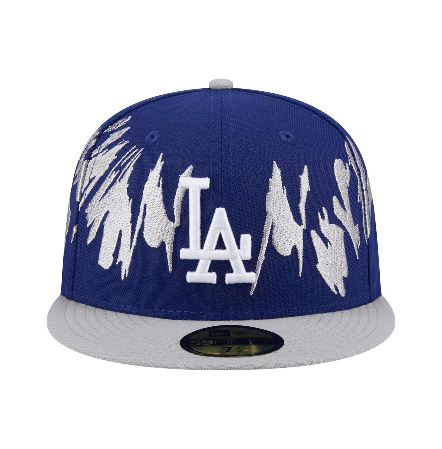 Мужская кепка New Era Navy/Gray Los Angeles Dodgers Retro Pattern 59FIFTY Fitted Hat — фото 2