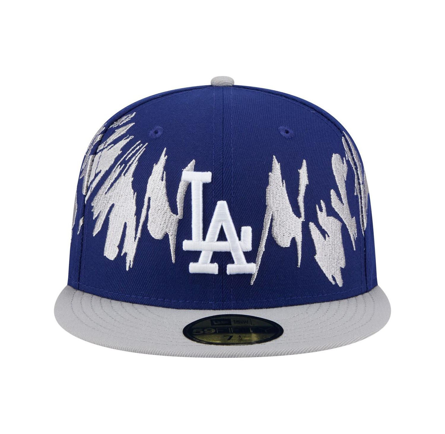 Men's Navy/Gray Los Angeles Dodgers Retro Pattern 59FIFTY Fitted Hat