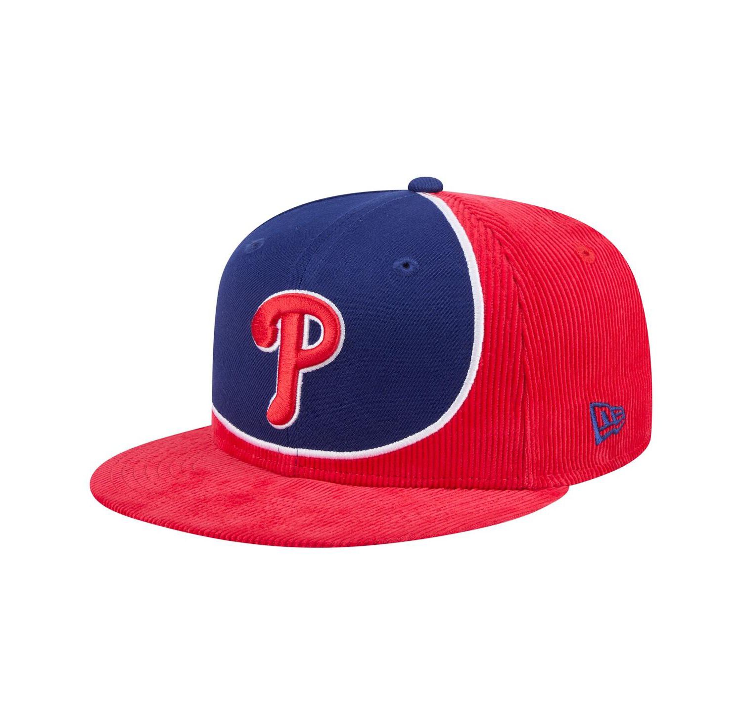 Men's Red/Royal Philadelphia Phillies Retro Split Corduroy Snapback Hat