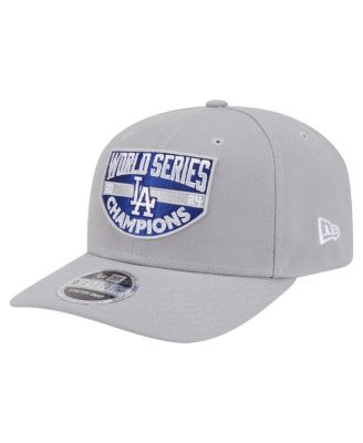 Men's Gray Los Angeles Dodgers 2024 World Series Champions 9SEVENTY Adjustable Hat