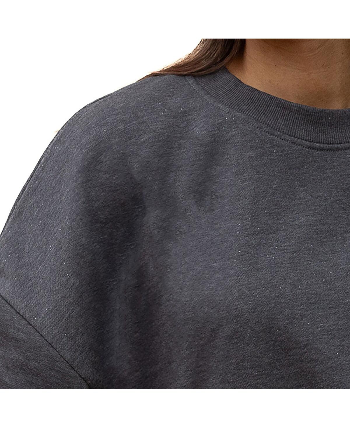 GAMEDAY COUTURE WOMEN'S CHARCOAL OHIO STATE BUCKEYES PREMIUM FLEECE PULLOVER SWEATSHIRT 