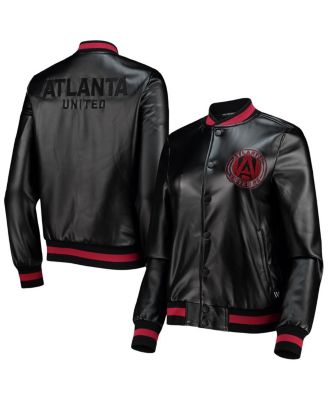 The Wild Collective - Women's Black Atlanta United FC Full-Snap Bomber Jacket