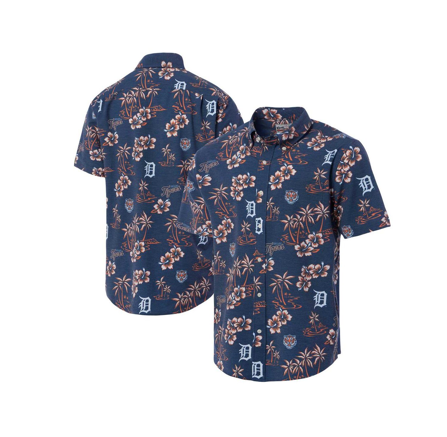 Men's Navy Detroit Tigers Kekai Button-Down Shirt