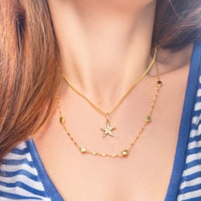 Gold Starfish Charm 14K Gold