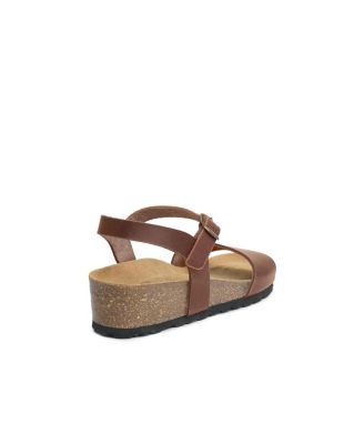 Low Wedge Ankle Strap Sandal