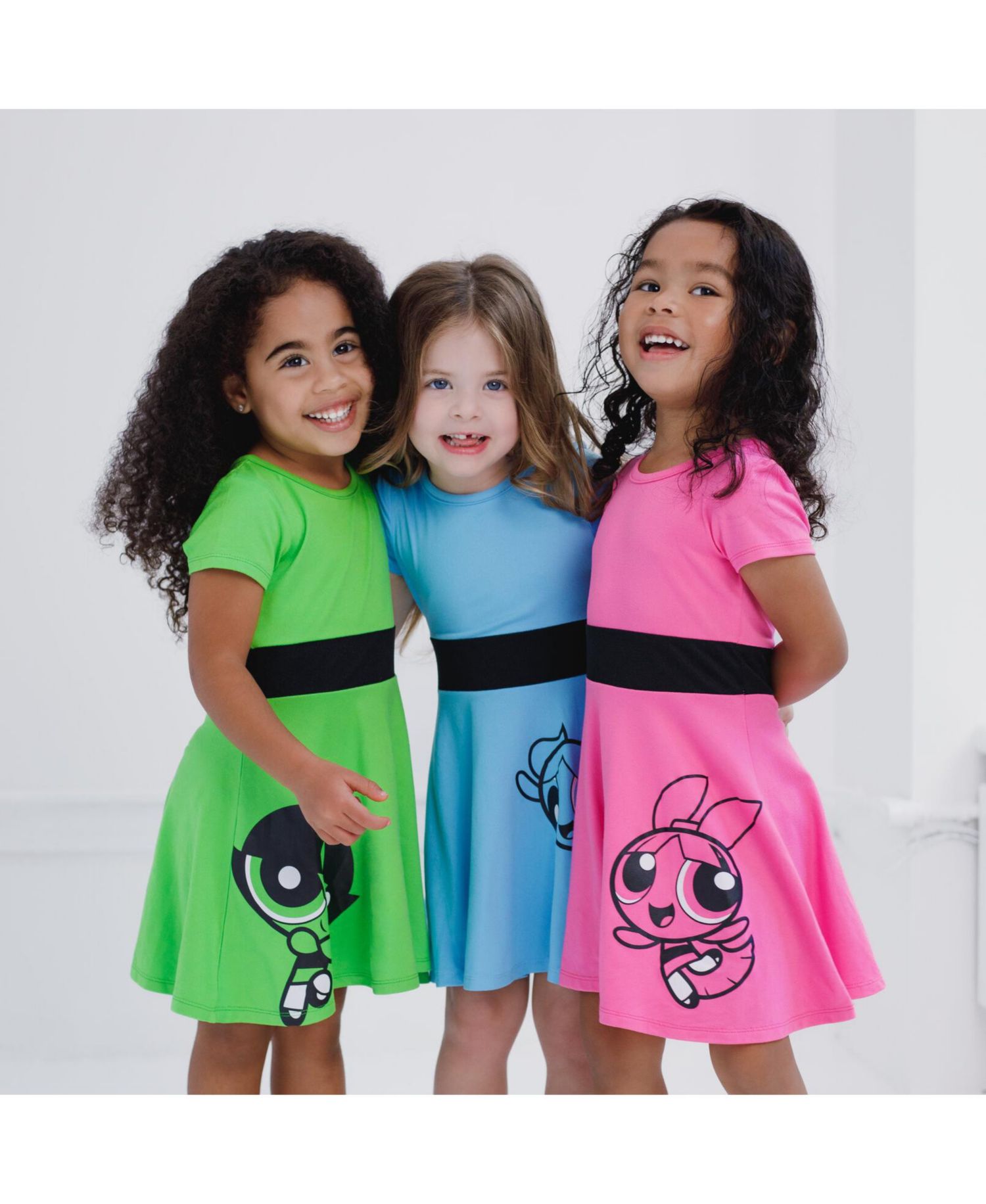Toddler Girls The Powerpuff The Powerpuff Bubbles Blossom Buttercup Cosplay Dress to