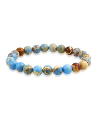 Natural Stone Multi Color Stackable Round 8MM Ball Beads Strand Stretch Bracelet