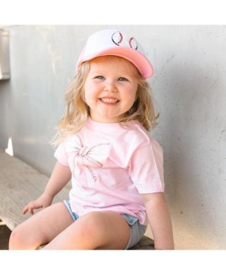 Baby Girls Baseball Bow Short Sleeve T-Shirt