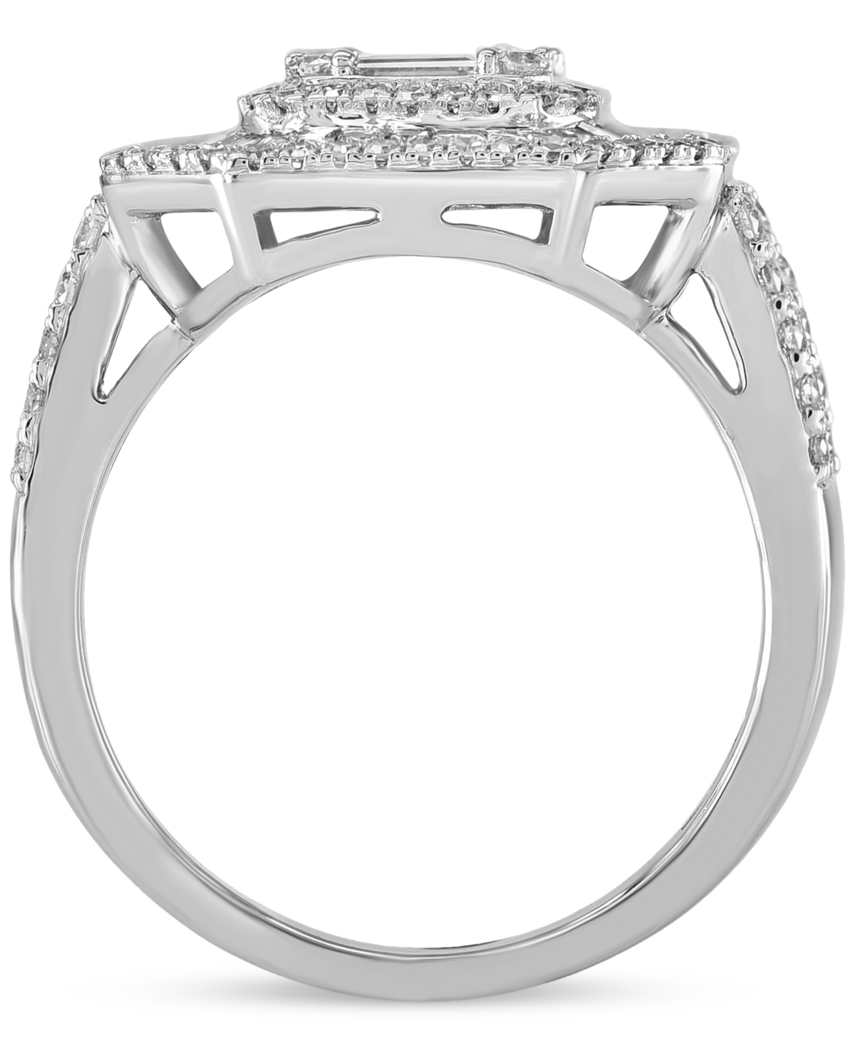 MACY'S DIAMOND CLUSTER STATEMENT RING (2 CT. T.W.) IN 14K WHITE GOLD 