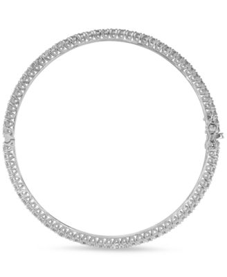 Diamond Bangle Bracelet (4 ct. t.w.) in 14k White Gold
