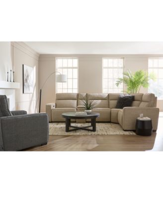 Macy's Miren Fabric Sectional Collection Exclusively At Macys In Brown