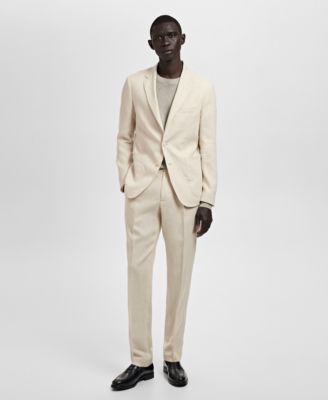 MANGO - Men's Salerno 100% Linen Slim Fit Suit Blazer