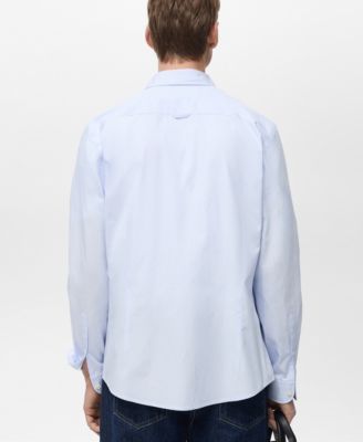 Men's Cotton Slim-Fit Striped Shirt