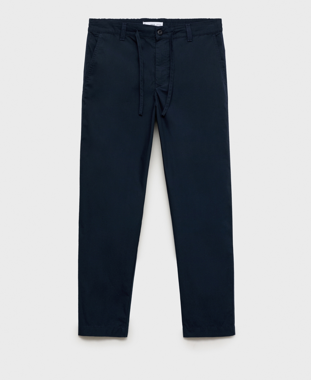 Mango Men's Adjustable Drawstring Cotton Pants In Blue