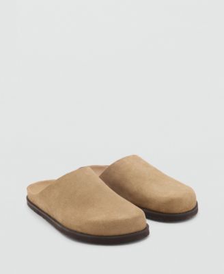 MANGO - Men's Suede Leather Clogs