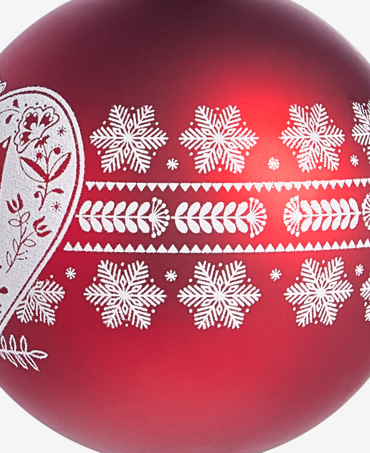 Holiday Lane Nordic Wonderland Folk Ball Ornament, Macy's Exclusive In Transparent