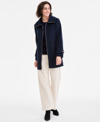 Michael Kors - Women's Collared Zip-Front Coat