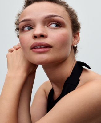 Gold-Plated Treated Freshwater Cultured Pearl Stone Drop Earrings