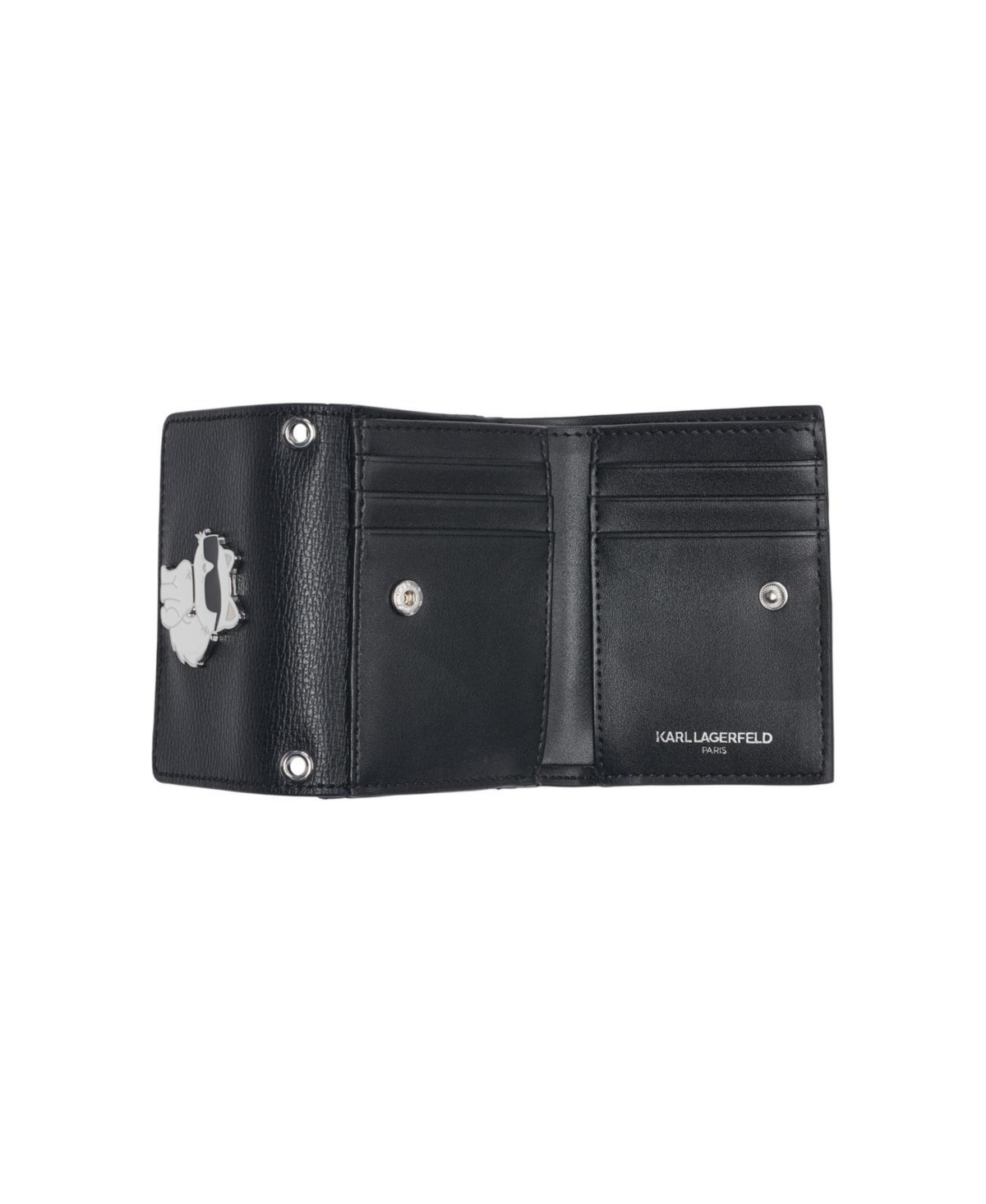 Karl Lagerfeld Chain Wallet In White,black 2