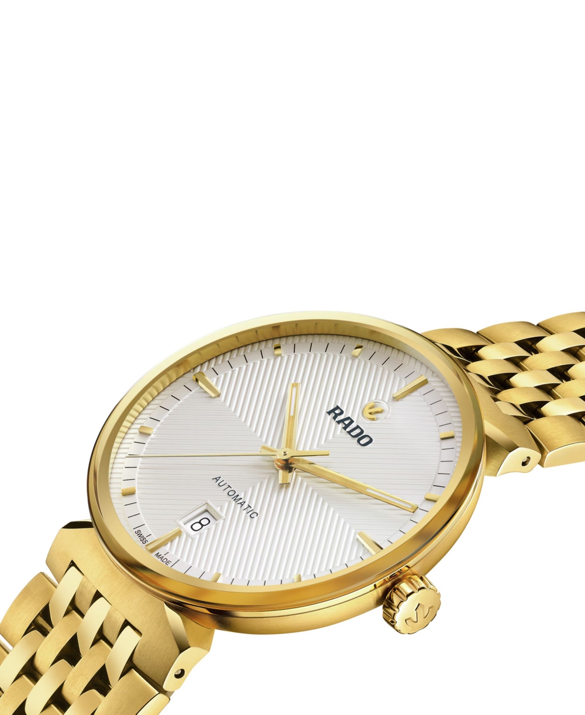 Rado Unisex Swiss Automatic Florence Gold Pvd Stainless Steel Bracelet Watch 39mm