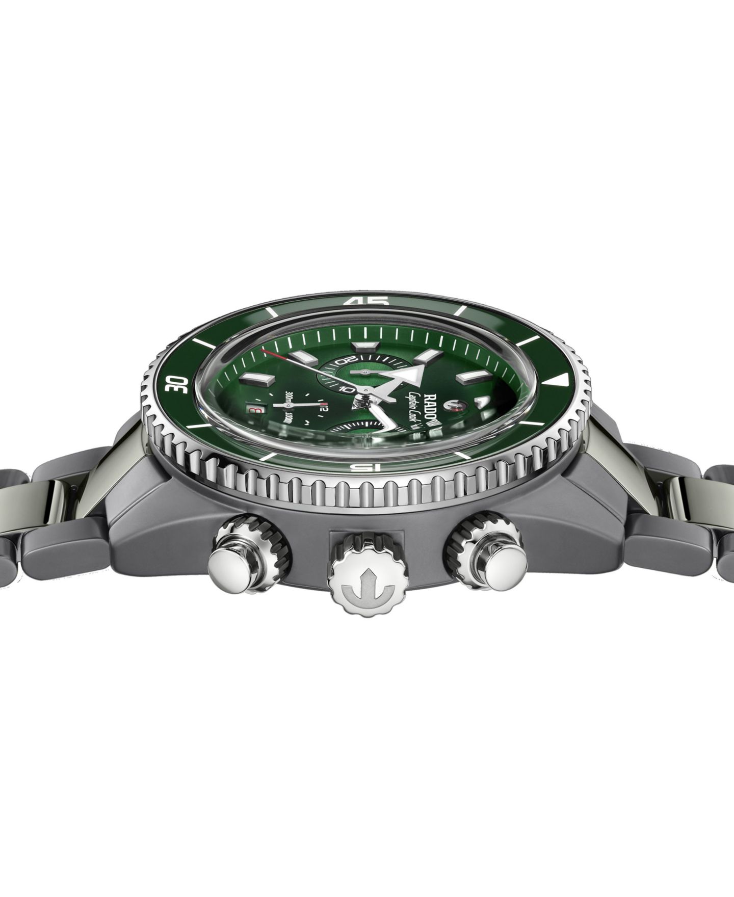 Мужские швейцарские часы-хронограф Rado Automatic, керамика и титан, 43мм — фото 2