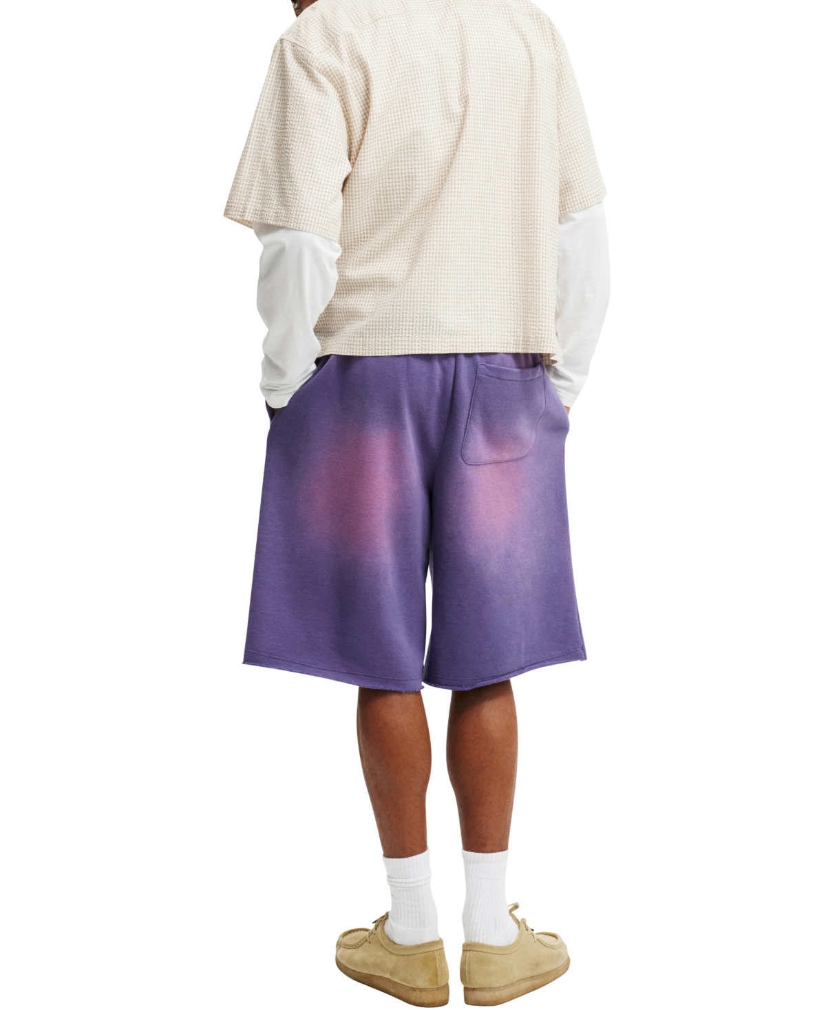 COTTON ON MEN'S SUPER BAGGY FLEECE SHORTS 