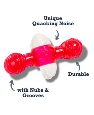 Quacker Bone Dog Chew Toy - Durable TPR and Nylon Blend for Aggressive Chewers