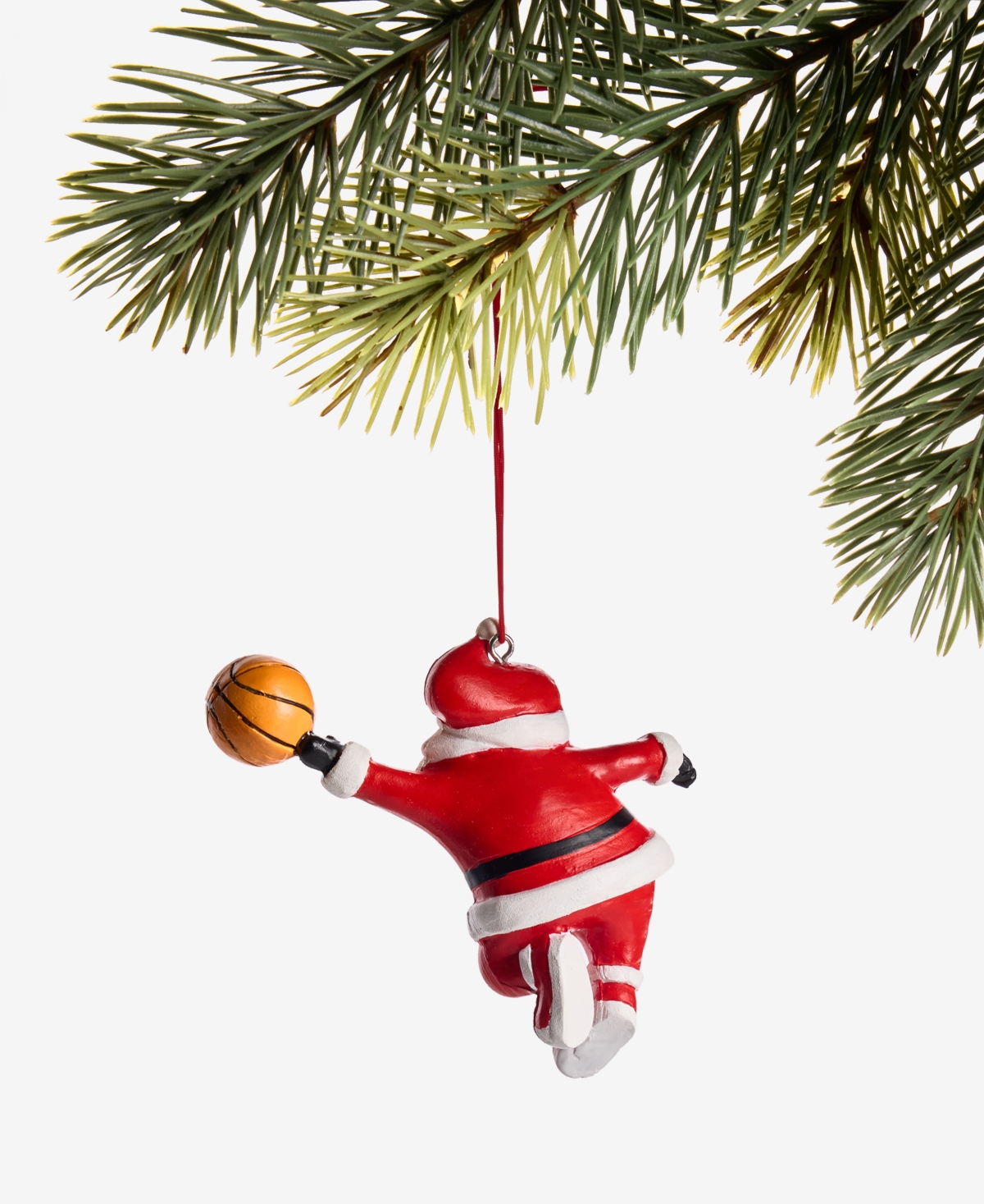 Holiday Lane Sports Basketball Santa Ornament, Macy's Exclusive In Transparent