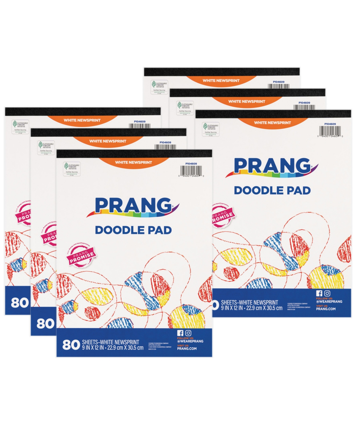 Doodle Pad, Pack of 6 - Multi-color