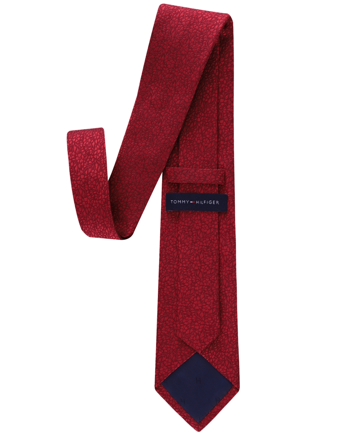 Tommy Hilfiger Men's Porto Tonal Floral Tie In Red