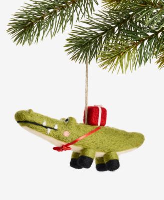 Holiday Lane - Tiny Tidings Crocodile with Gift Ornament