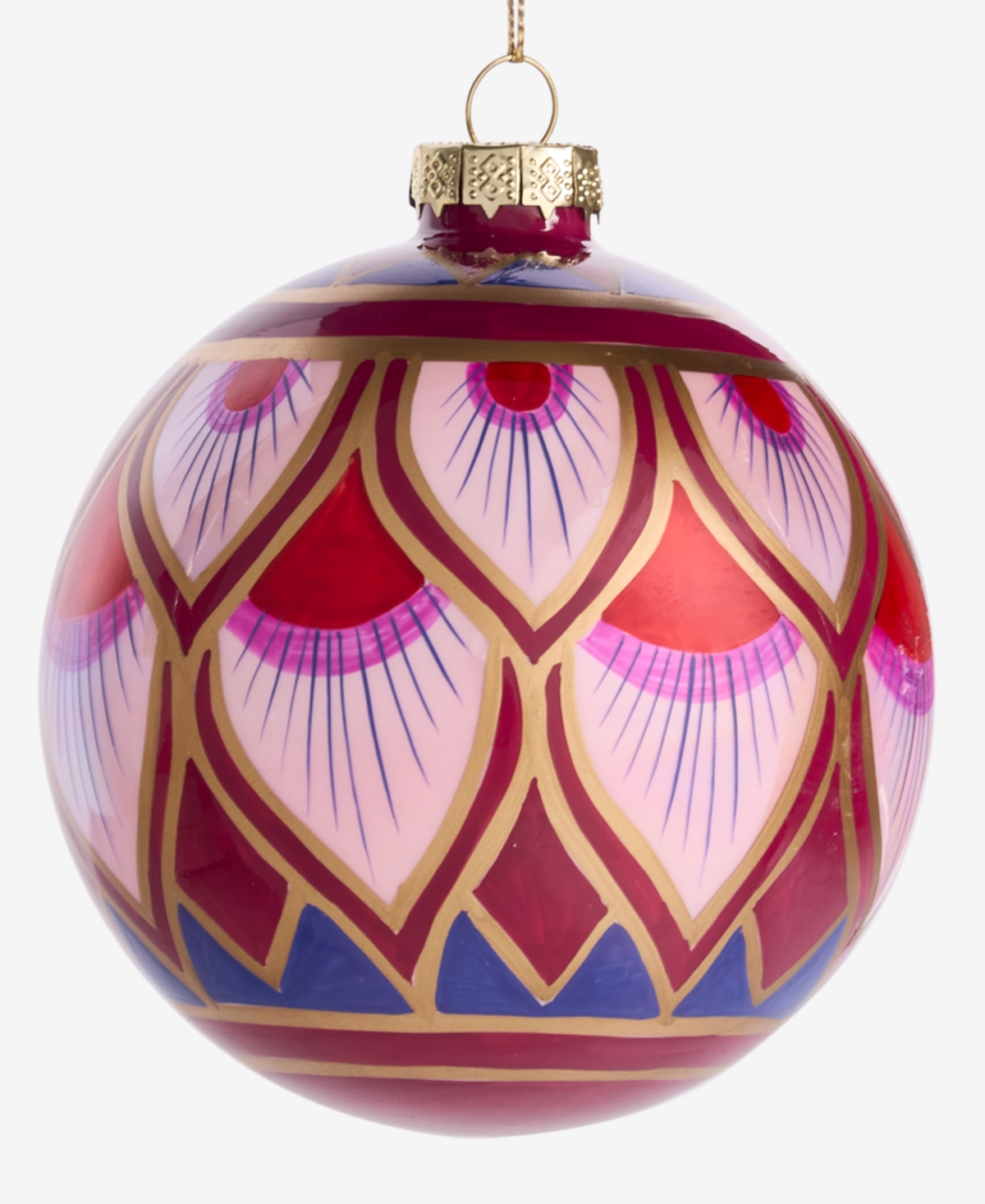 Holiday Lane Berry Tones Deco Design Ball Ornament, Macy's Exclusive