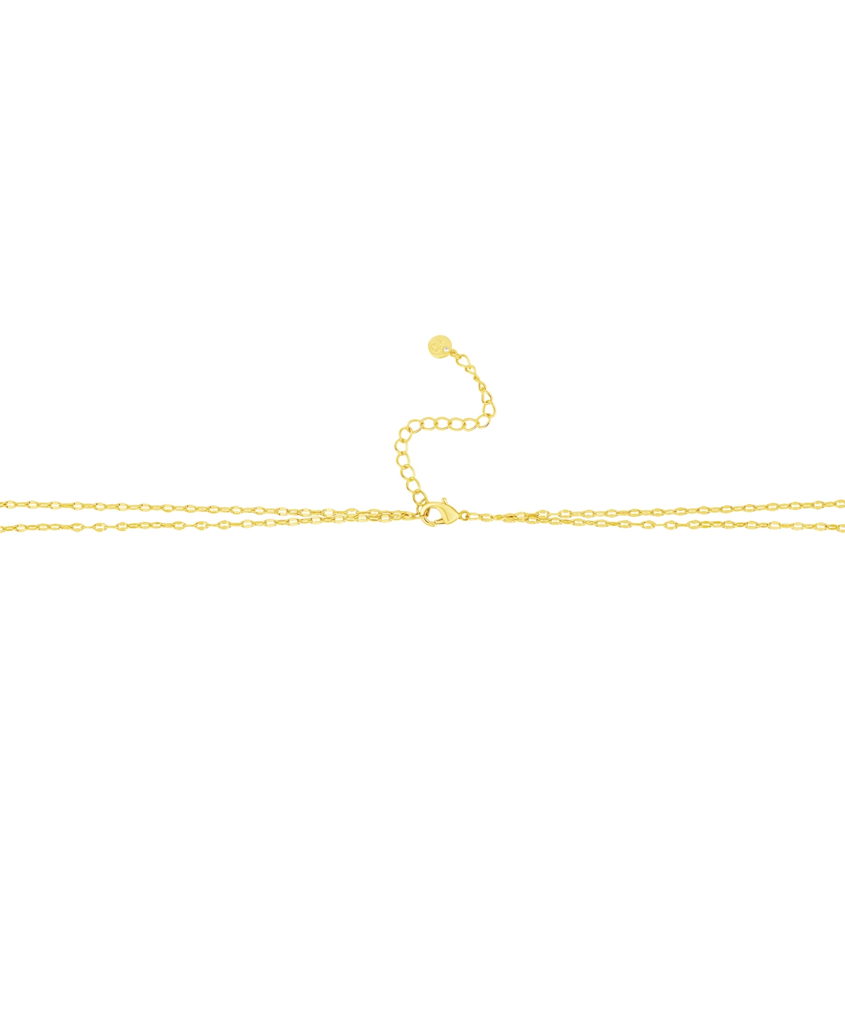 And Now This Cubic Zirconia Double Layer Y Necklace In Gold
