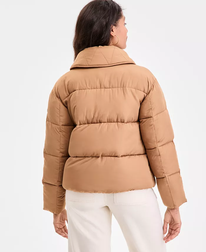 Women's Drawstring-Collar Puffer Coat - thumbnail 2