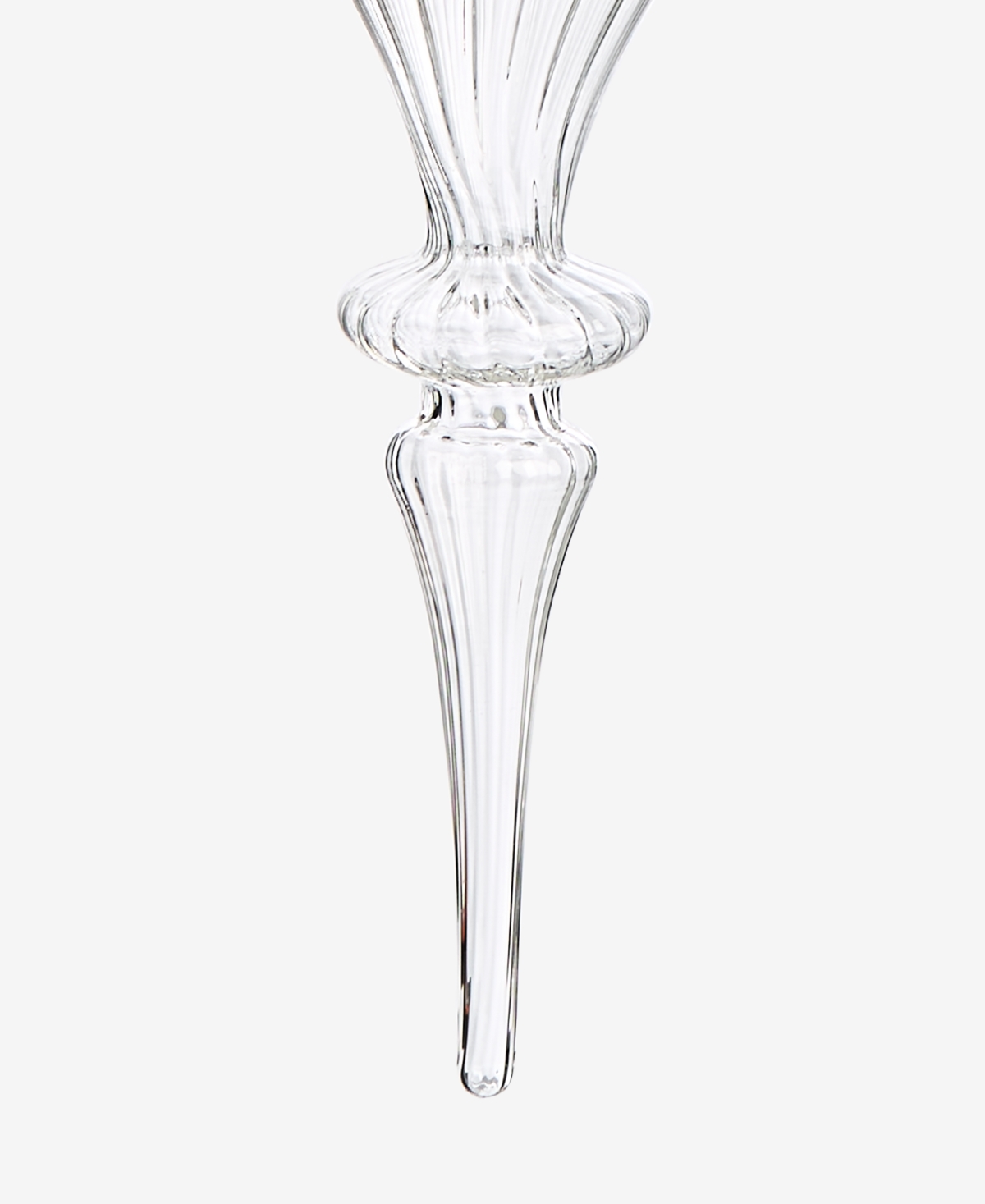 Holiday Lane Iced Delight Glass Frosted Finial Ornament, Macy's Exclusive In Transparent